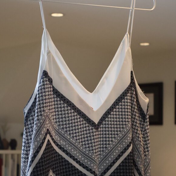 White Mini Patterned Slip-on Dress - Picture 3 of 7